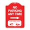 Signmission No Parking Anytime Tow-Away Zone W/ Right Arrow, Red & White Aluminum Sign, 18" x 24", RW-1824-23771 A-DES-RW-1824-23771 - alternate 1